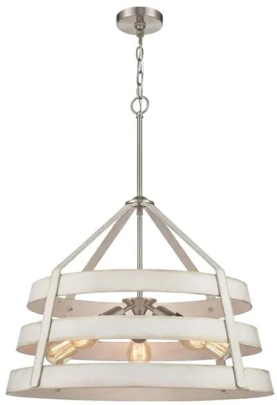 Brigantine 24'' Wide 5-Light White Chandelier