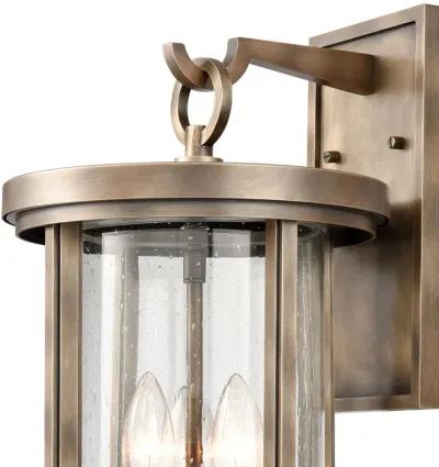 Brison 18'' High 3-Light Brass Outdoor Sconce