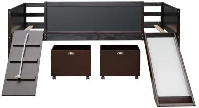 Merax Loft Bed with 2 Storage Boxes