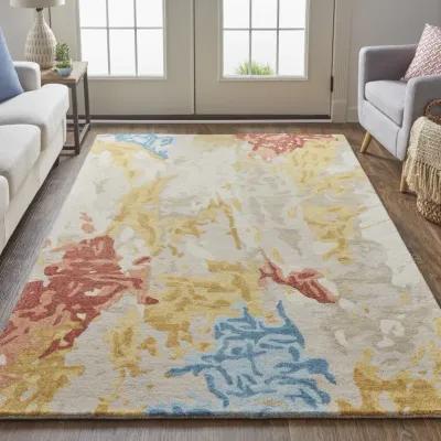 Everley 8646F Ivory/Yellow/Blue 4' x 6' Rug