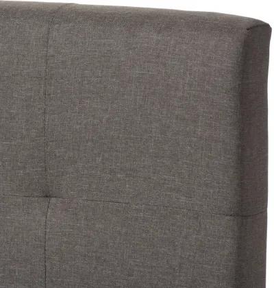 Baxton Studio Brookfield Modern and Contemporary Grey Fabric Upholstered Grid-tufting Queen Size Bed