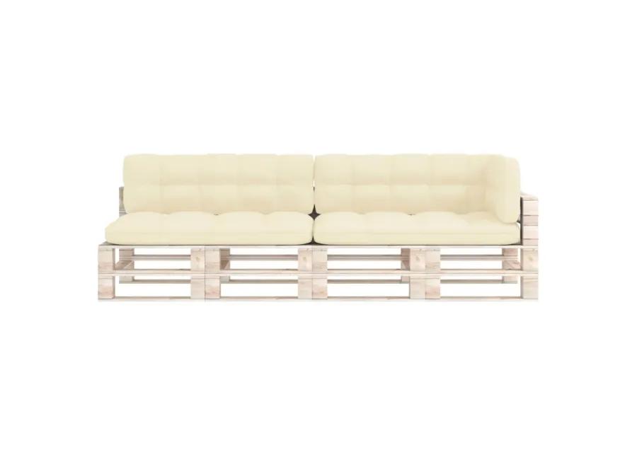 vidaXL Pallet Sofa Cushions 5 pcs Cream