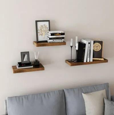 Wall Mounted Floating Shelf - Vintage Style Hanging Shelves for Photos and Decor