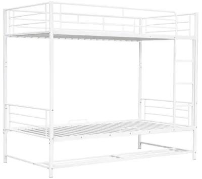 Merax Metal Bunk Bed with Shelf and Guardrails