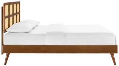 Modway - Sidney Cane and Wood Full Platform Bed with Splayed Legs