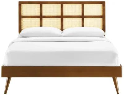 Modway - Sidney Cane and Wood Full Platform Bed with Splayed Legs