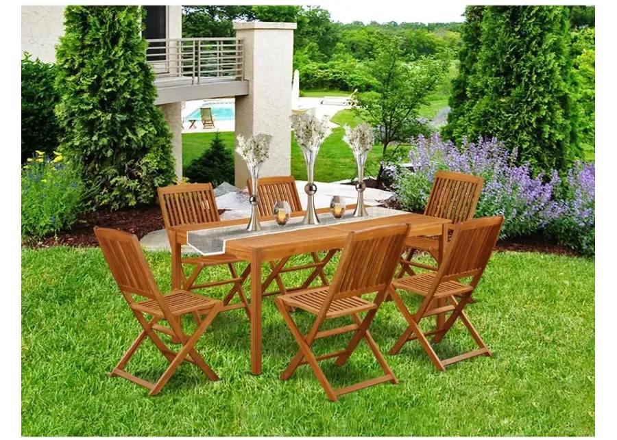 Wooden Patio Set Natural Oil