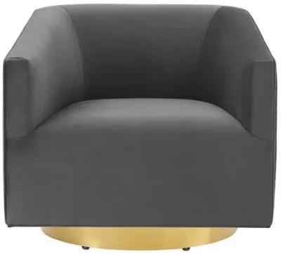 Twist Accent Lounge Performance Velvet Swivel Chair