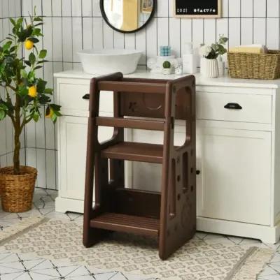 Hivvago Kids Kitchen Step Stool with Double Safety Rails