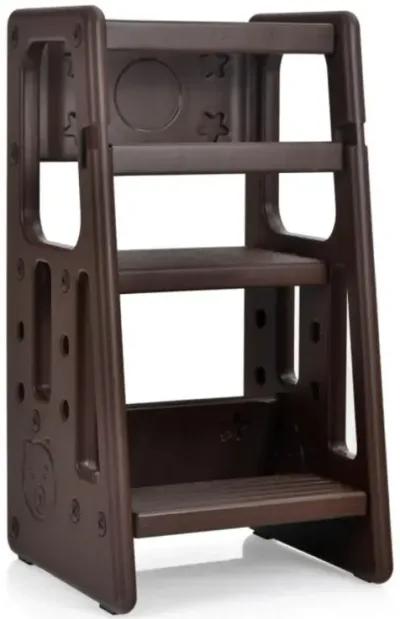 Hivvago Kids Kitchen Step Stool with Double Safety Rails