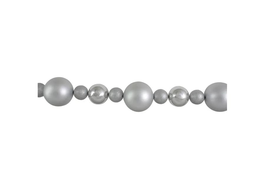 6' Shatterproof Ball 3-Finish Silver Splendor Christmas Garland