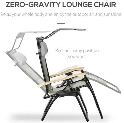 Versatile Outdoor Chair: Zero Gravity Recliner with Cup Holder and Shade