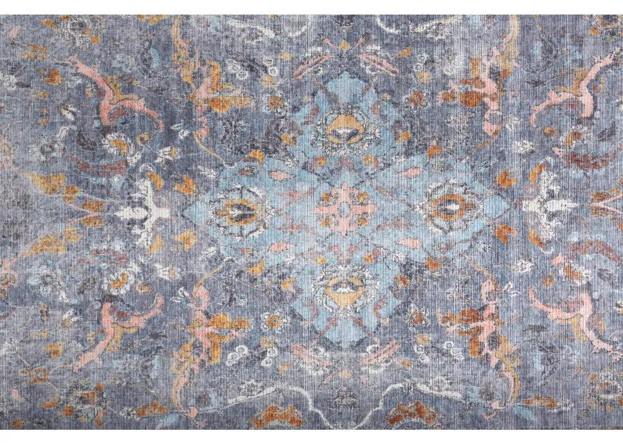 Percy 39AFF Blue/Gray/Orange 2' x 3' Rug