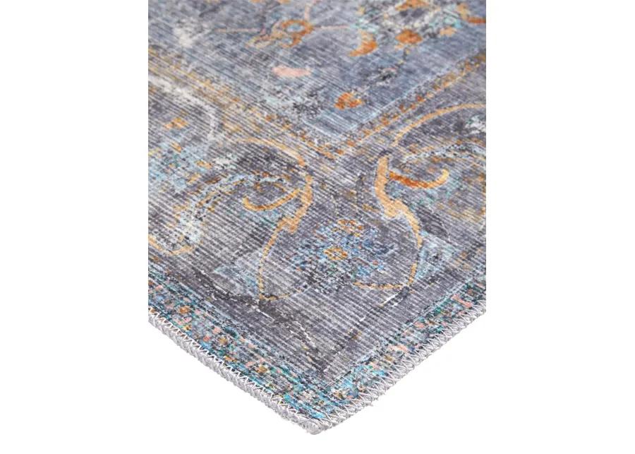 Percy 39AFF Blue/Gray/Orange 2' x 3' Rug