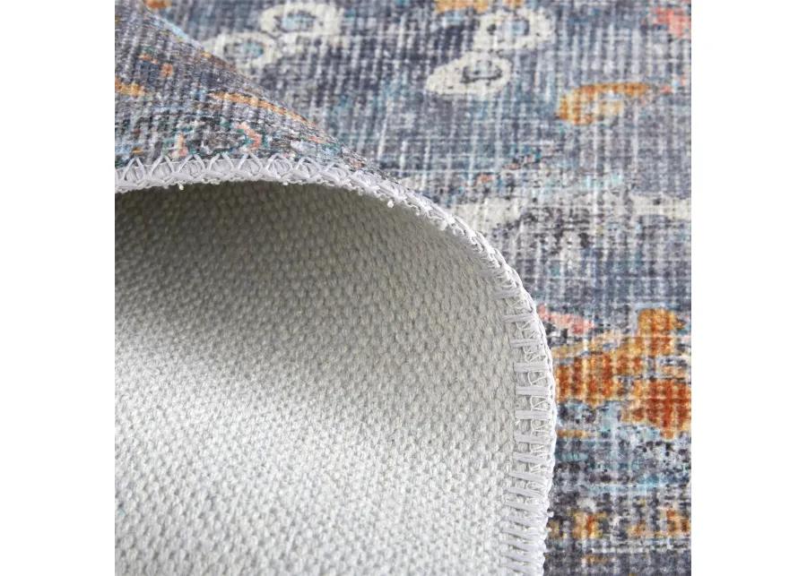 Percy 39AFF Blue/Gray/Orange 2' x 3' Rug