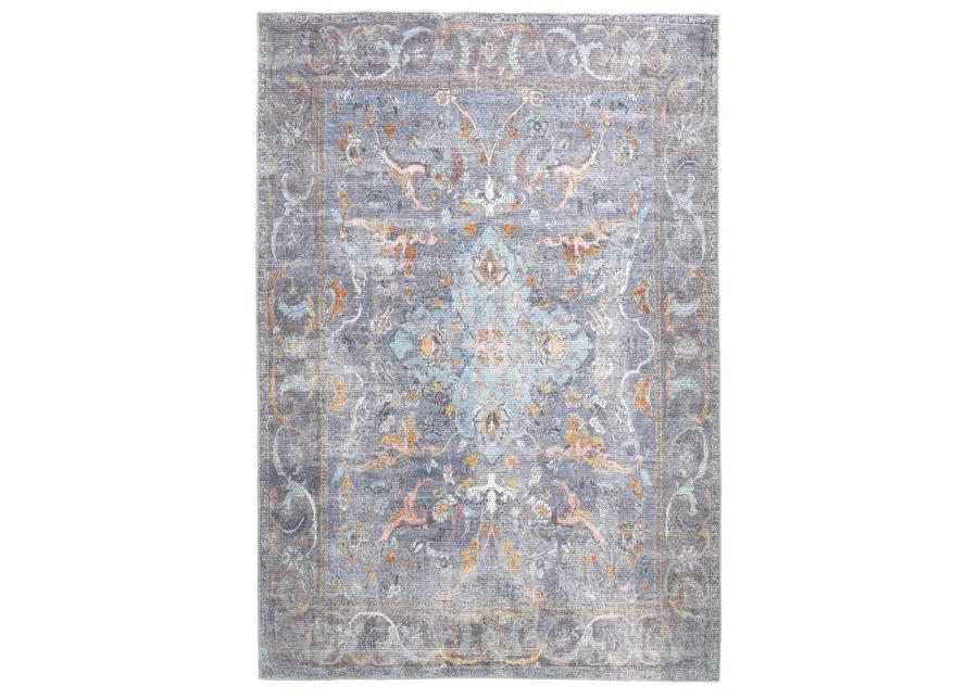 Percy 39AFF Blue/Gray/Orange 2' x 3' Rug