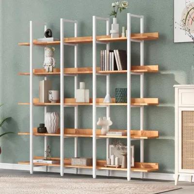 Merax Industrial Bookcase Home Office Open Bookshelf