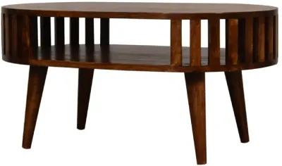 Ariella Chestnut  Open Shot Solid Wood Coffee Table