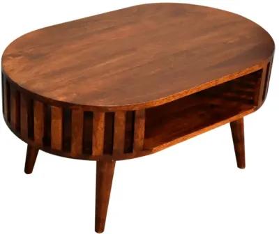 Ariella Chestnut  Open Shot Solid Wood Coffee Table