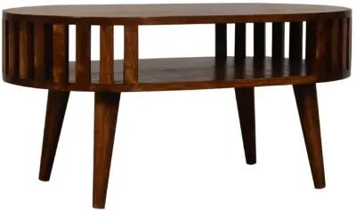 Ariella Chestnut  Open Shot Solid Wood Coffee Table