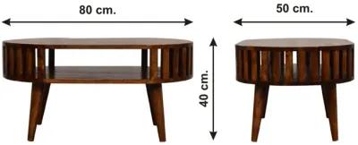 Ariella Chestnut  Open Shot Solid Wood Coffee Table