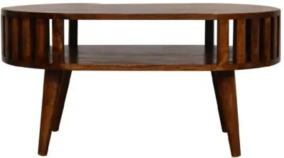 Ariella Chestnut  Open Shot Solid Wood Coffee Table