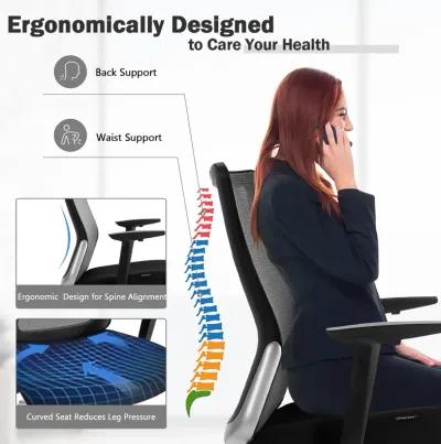 Costway Ergonomic Mesh Office Chair Sliding Seat Height Adjustable w/ Armrest