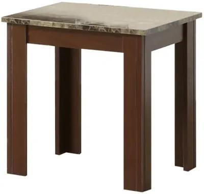 Solid Modern Style 3 piece occasional table set, Brown-Benzara