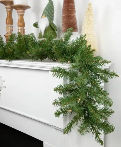 9' x 10" Pre-Lit Northern Pine Artificial Christmas Garland  Clear Lights