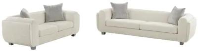 Pasargad Home Bergamo 3 Seater Sofa with 2 Pillows, Ivory