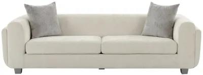 Pasargad Home Bergamo 3 Seater Sofa with 2 Pillows, Ivory