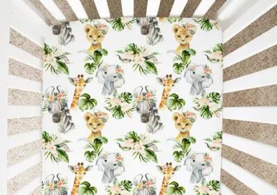 Super Soft Fitted Crib Sheet - Africa Animals