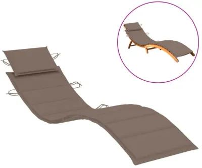 vidaXL Sun Lounger Cushion Taupe 73.2"x22.8"x1.6"