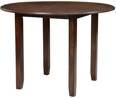 3pc 42 Inch Dining Table Set, Extendable Drop Leaves, 2 Chairs, Brown - Benzara