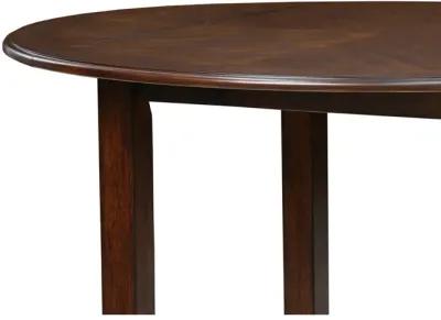 3pc 42 Inch Dining Table Set, Extendable Drop Leaves, 2 Chairs, Brown - Benzara