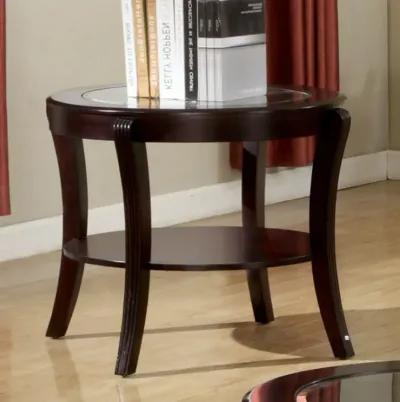 Finley Contemporary Style End Table, Expresso Finish-Benzara