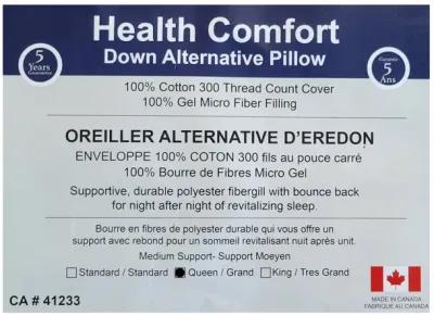 Cotton House - 100% Micro Gel Fiber Pillow, Cotton Shell, Queen Size