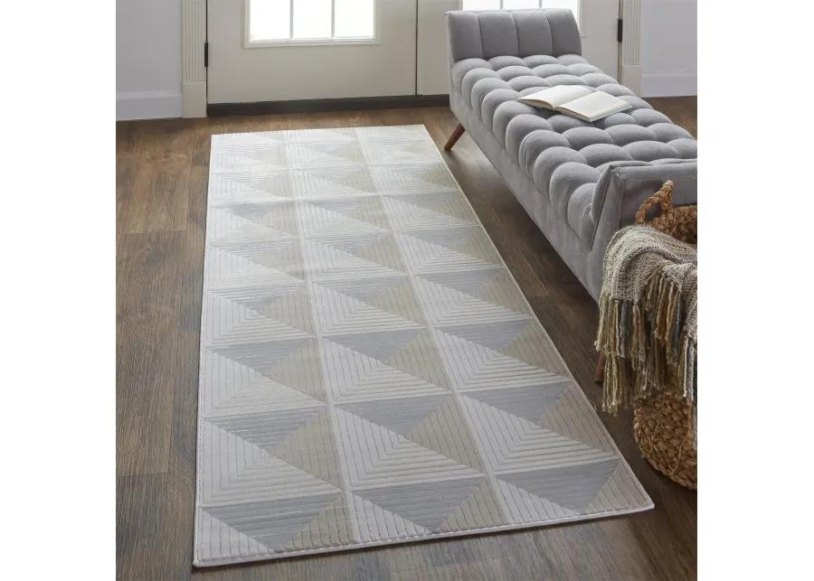 Micah 3044F Ivory/Gray/Ivory 2'10" x 7'10" Rug