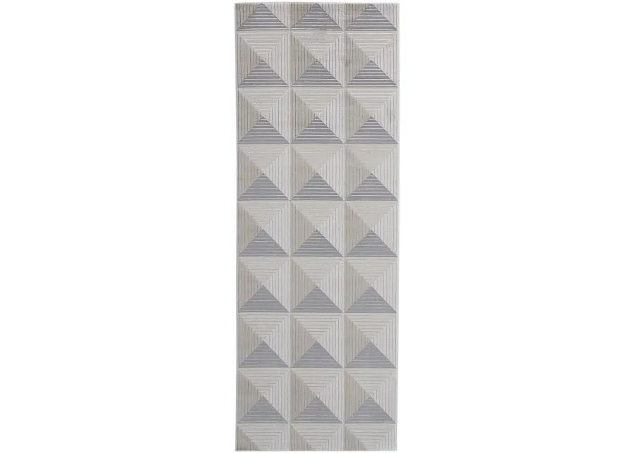 Micah 3044F Ivory/Gray/Ivory 2'10" x 7'10" Rug