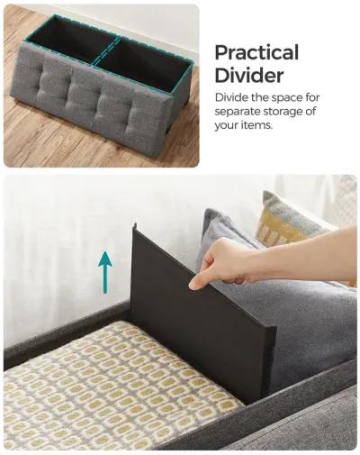 Storage Ottoman Bench for Bedroom, Living Room, or Entryway