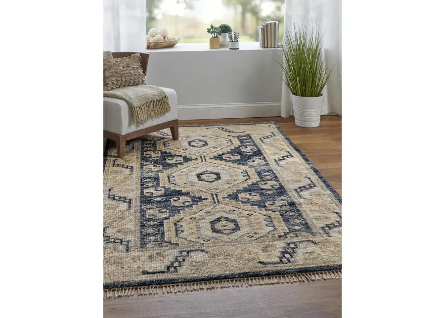 Fillmore 6943F 2'6" x 12' Blue/Ivory Runner