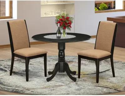 Dining Room Set Wirebrushed Black, DLLA3-ABK-47