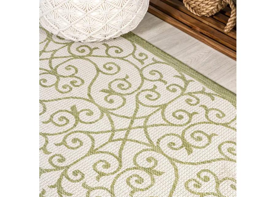 Madrid Vintage Filigree Textured Weave Indoor/Outdoor Area Rug