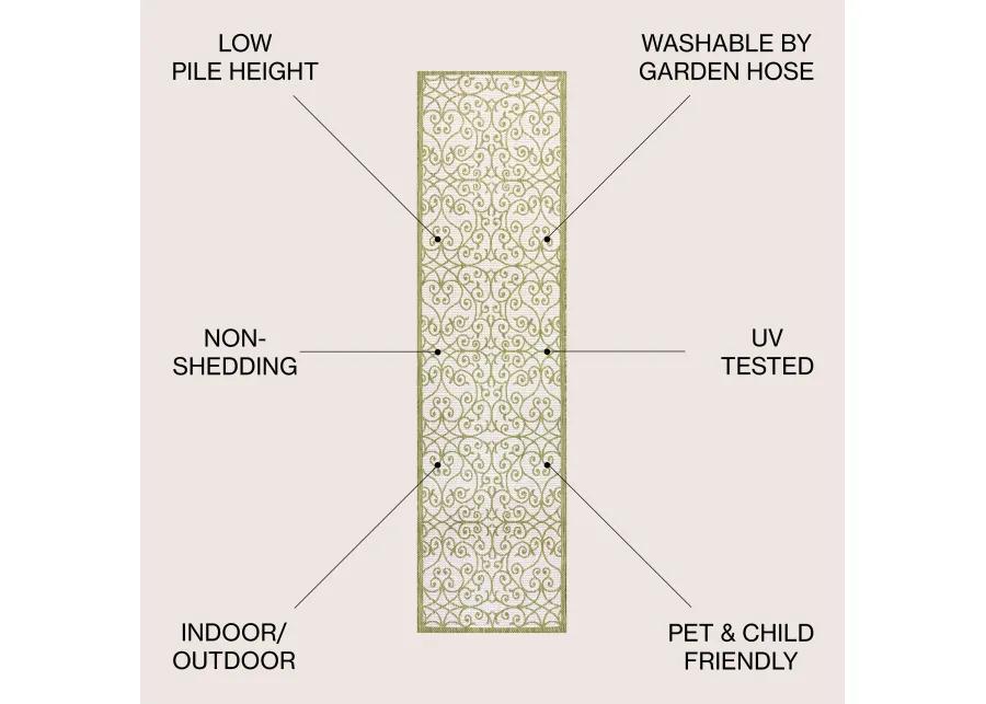 Madrid Vintage Filigree Textured Weave Indoor/Outdoor Area Rug