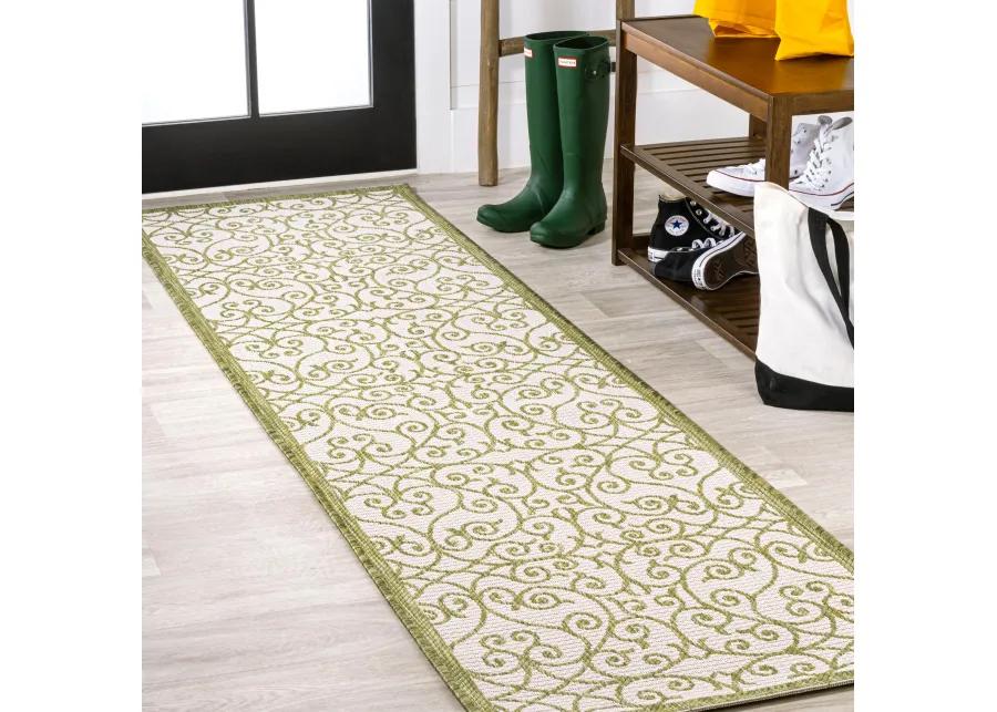 Madrid Vintage Filigree Textured Weave Indoor/Outdoor Area Rug