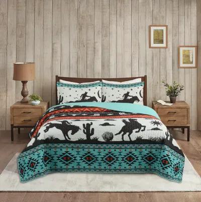 Marcielo 3 Piece South Western bedding Lightweight Bedspread Set Cowboy