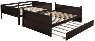 Full Over Full Bunk Bed With Twin Size Trundle