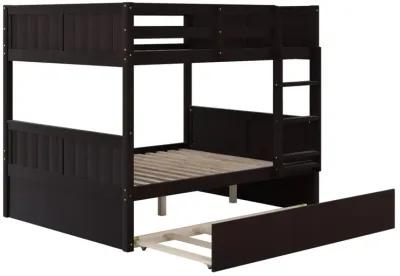 Full Over Full Bunk Bed With Twin Size Trundle