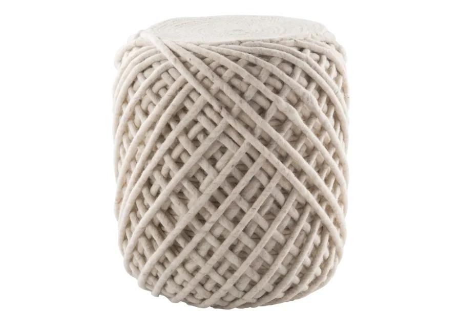 SCANDINAVIA POUF CYL White Gry