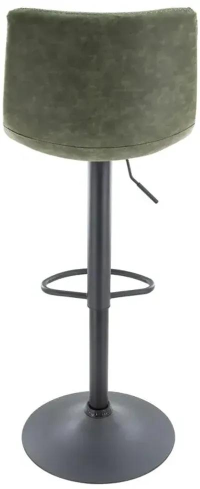 LeisureMod Tilbury Modern Adjustable Bar Stool With Footrest & 360-Degree Swivel